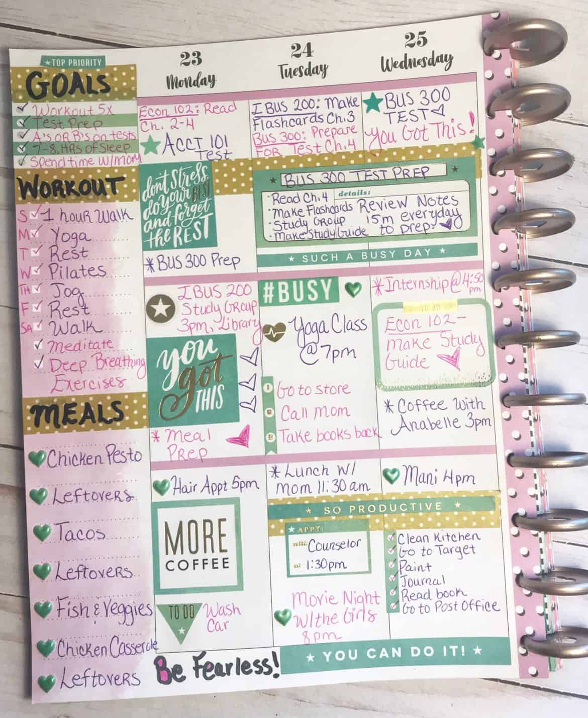 Genius Planner Layout Ideas To Be Crazy Organized At College School