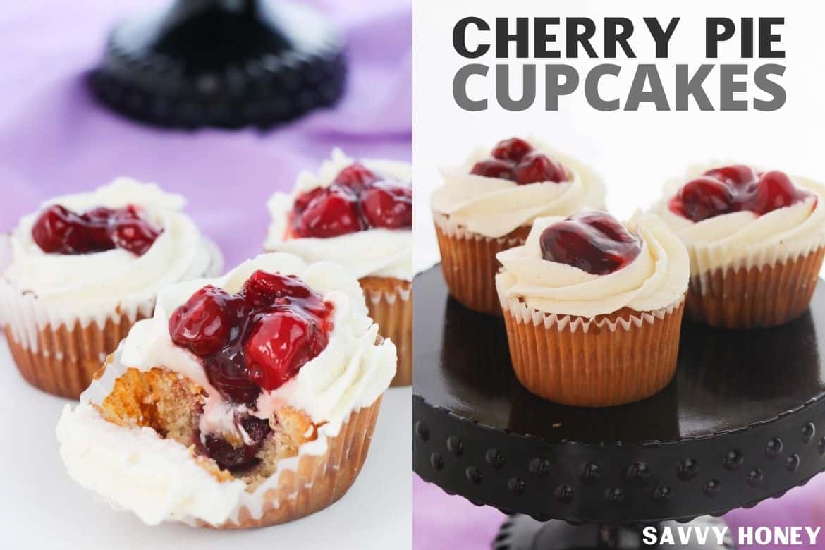 Easy Cherry Pie Cupcakes With Canned Pie Filling