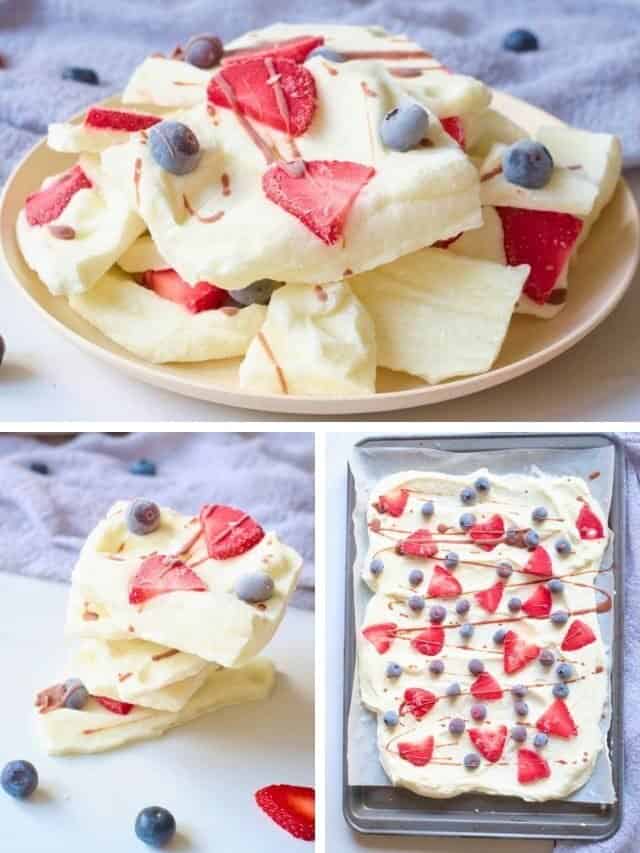 Frozen Yogurt Bark With Berries and Chocolate