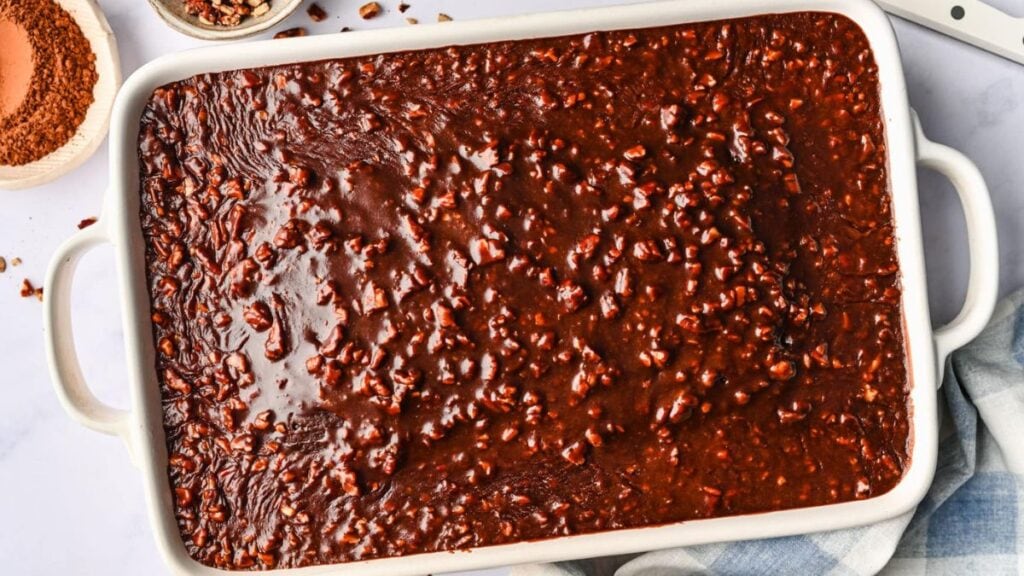 Chocolate cake made with coca cola.