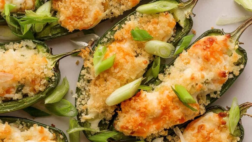 Flavorful jalapeno poppers on a plate.