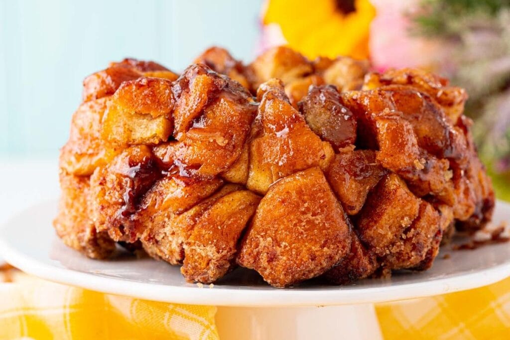 Sweet money bread cooked and served on a plate.