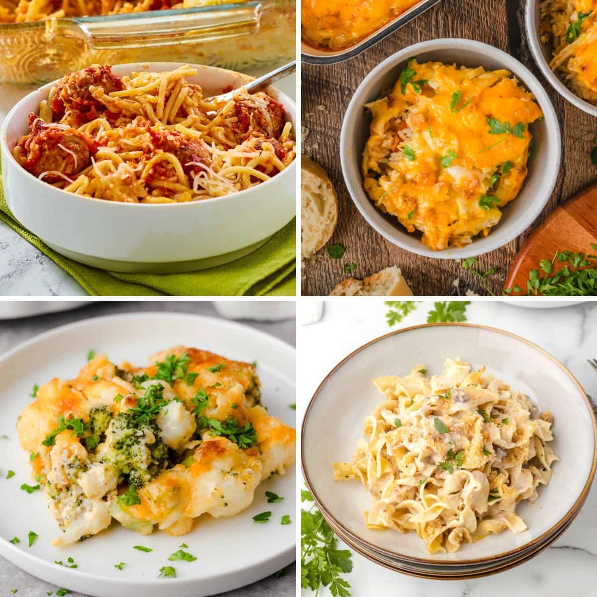 Cheap casserole recipes collage