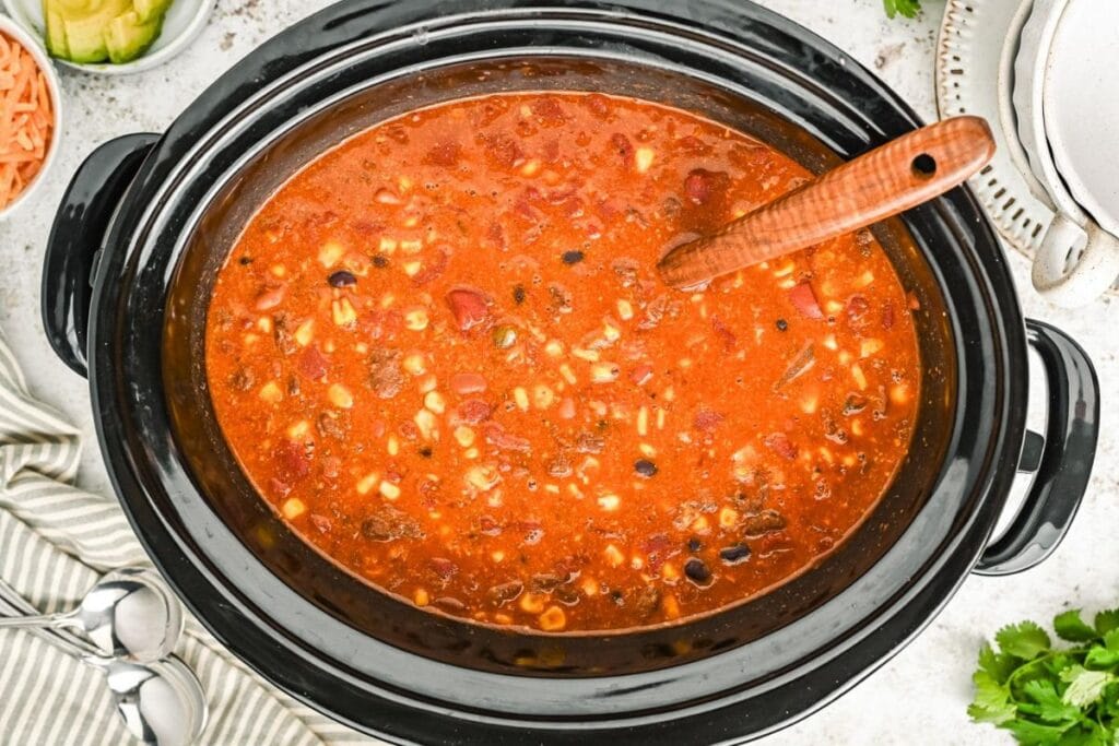 7 can soup in a slow cooker.