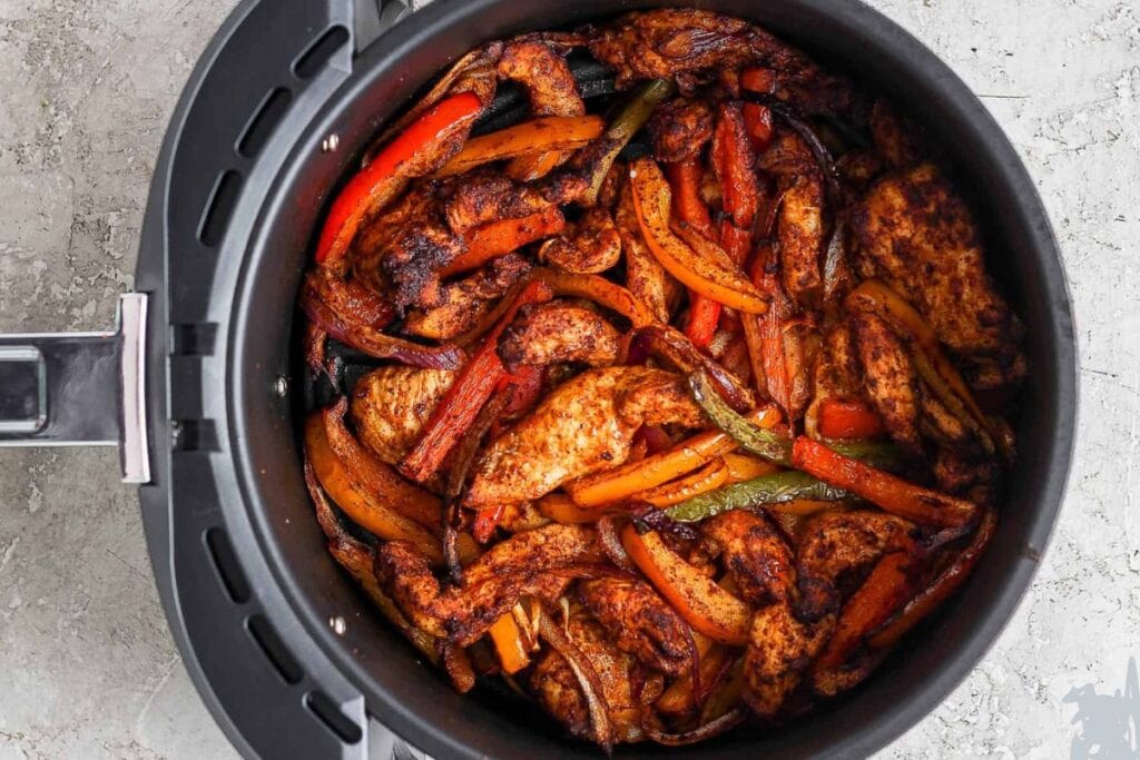 Chicken fajitaas in air fryer.