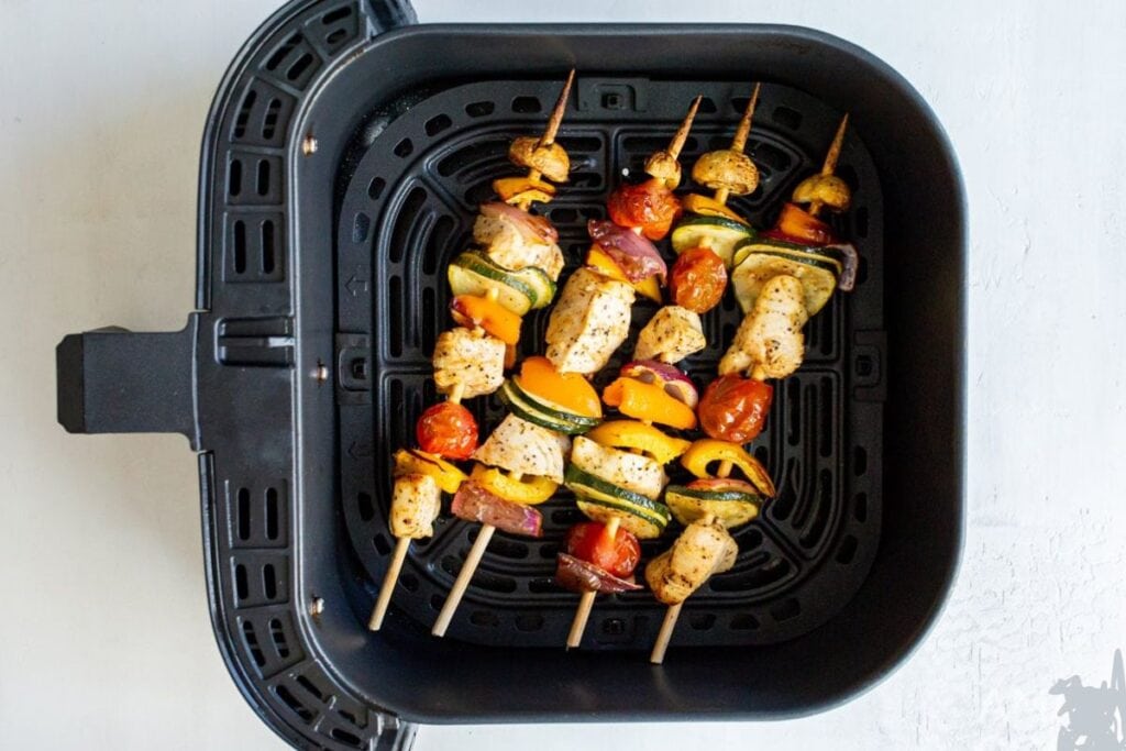 Chicken kabobs in air fryer.