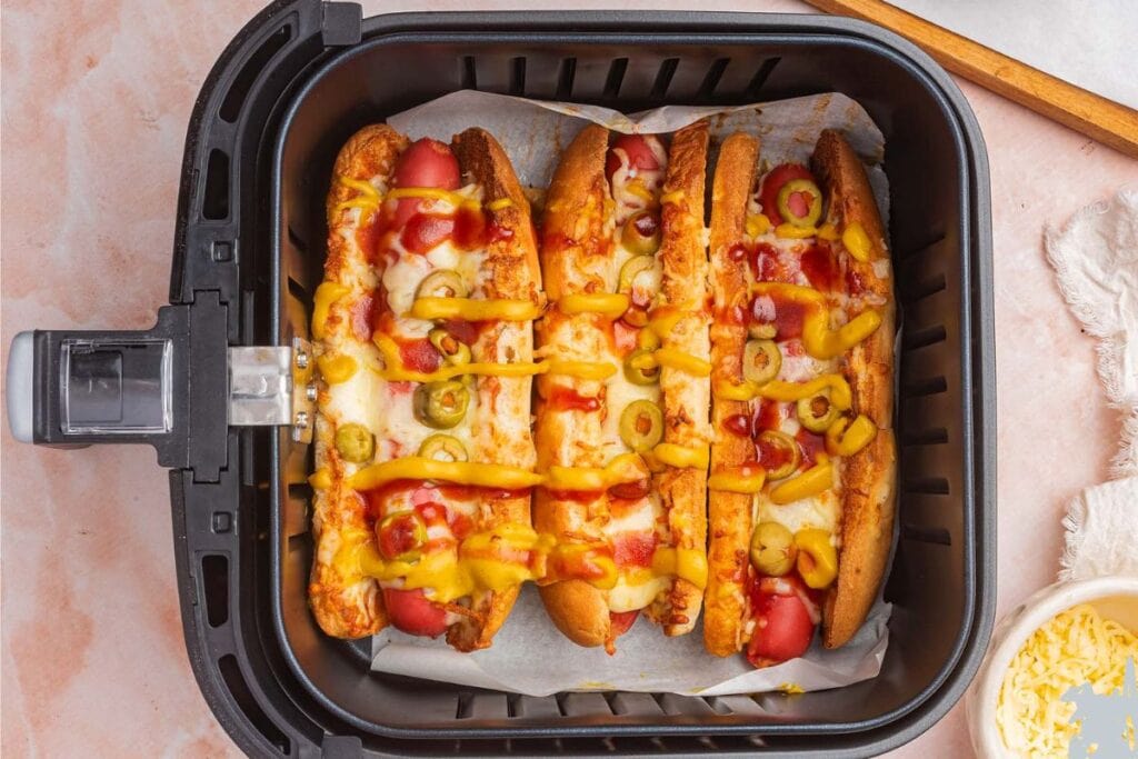 Pizza dogs in an air fryer.