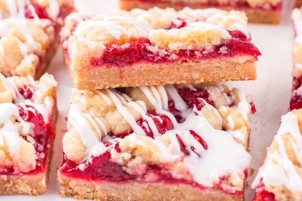 Cherry bars close up shot.