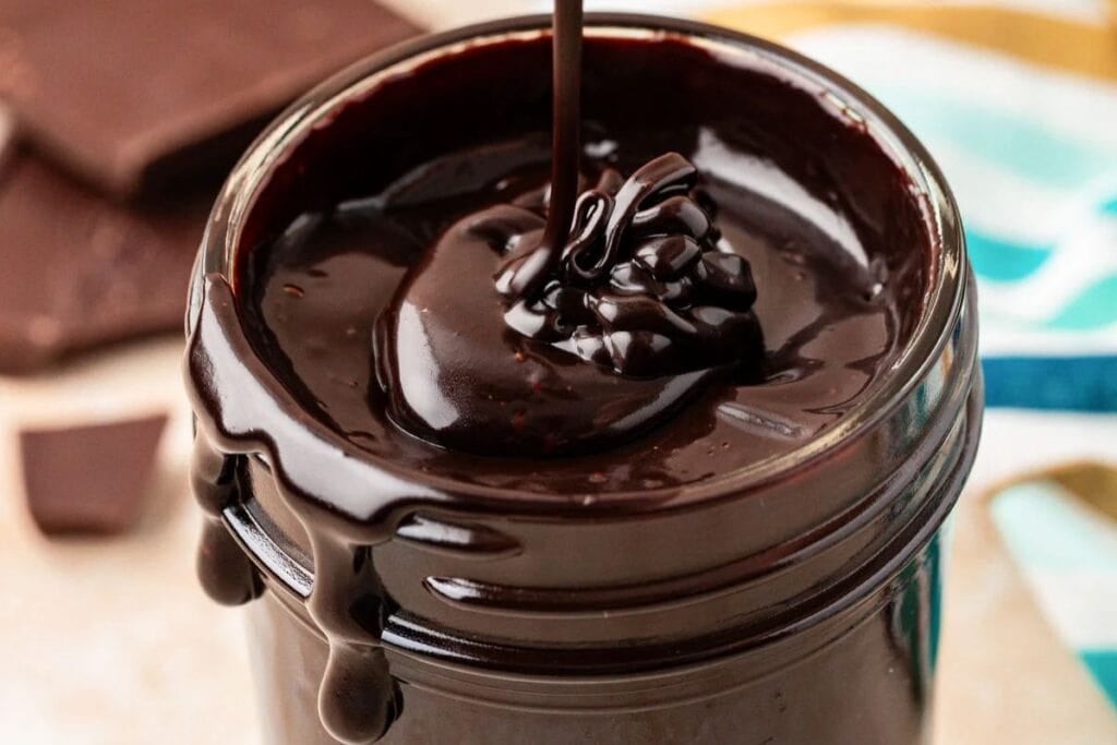 Hot fudge in a jar.
