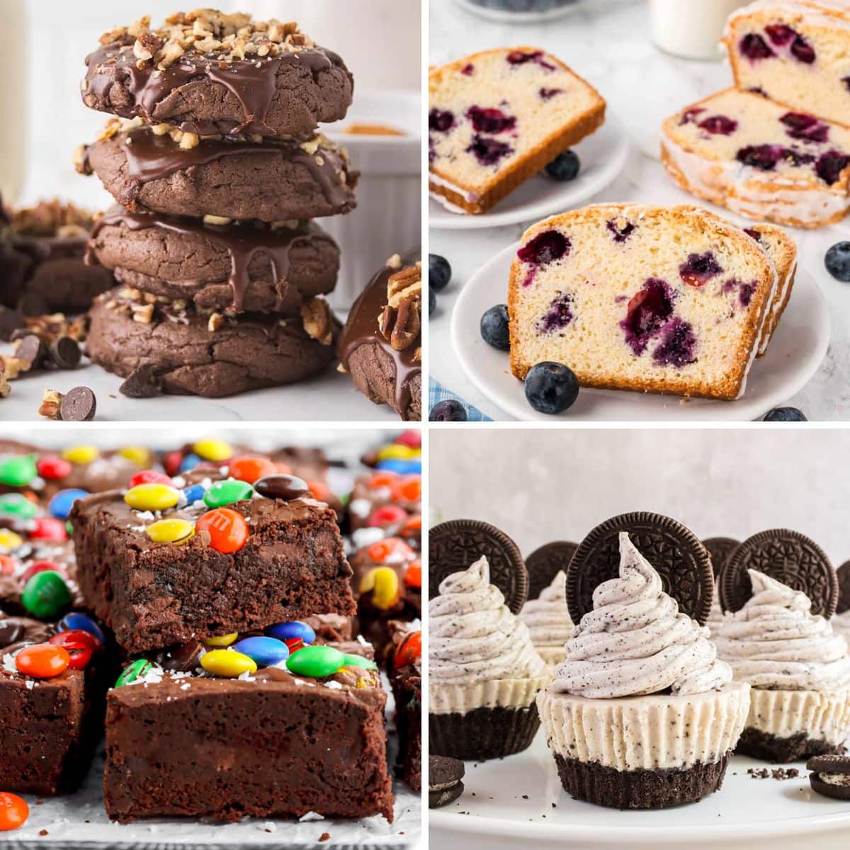 Potluck desserts collage.
