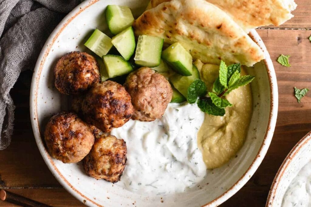 Meatballs in a bowl.