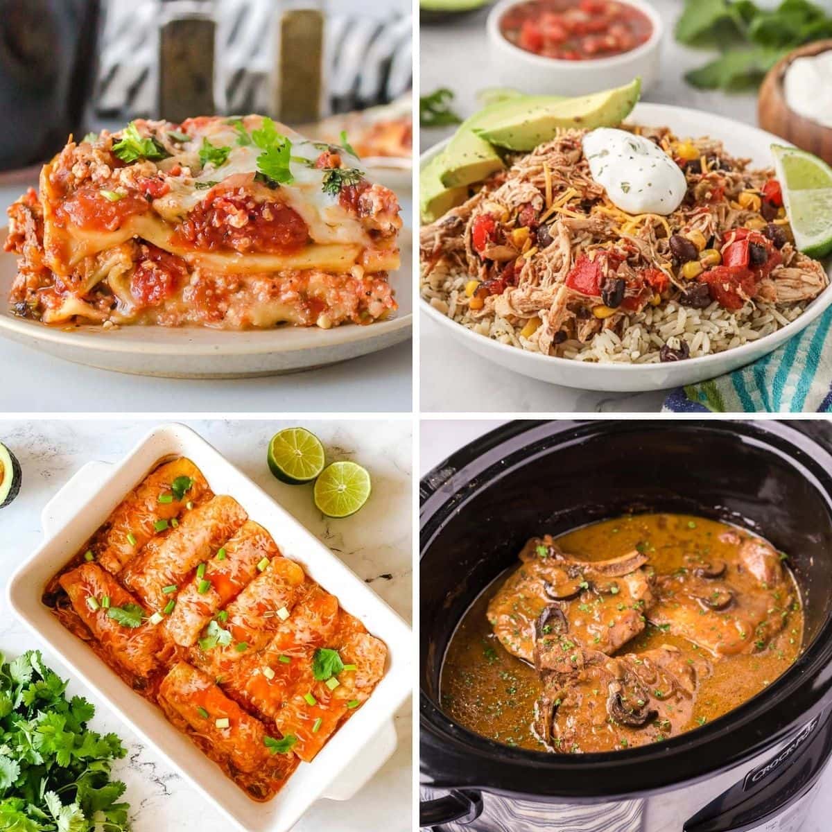 Crockpot recipes collage.