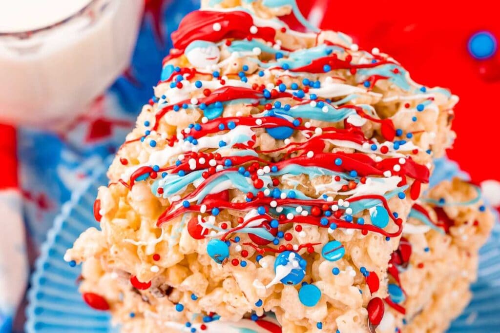 Rice krispies with sprinkles.