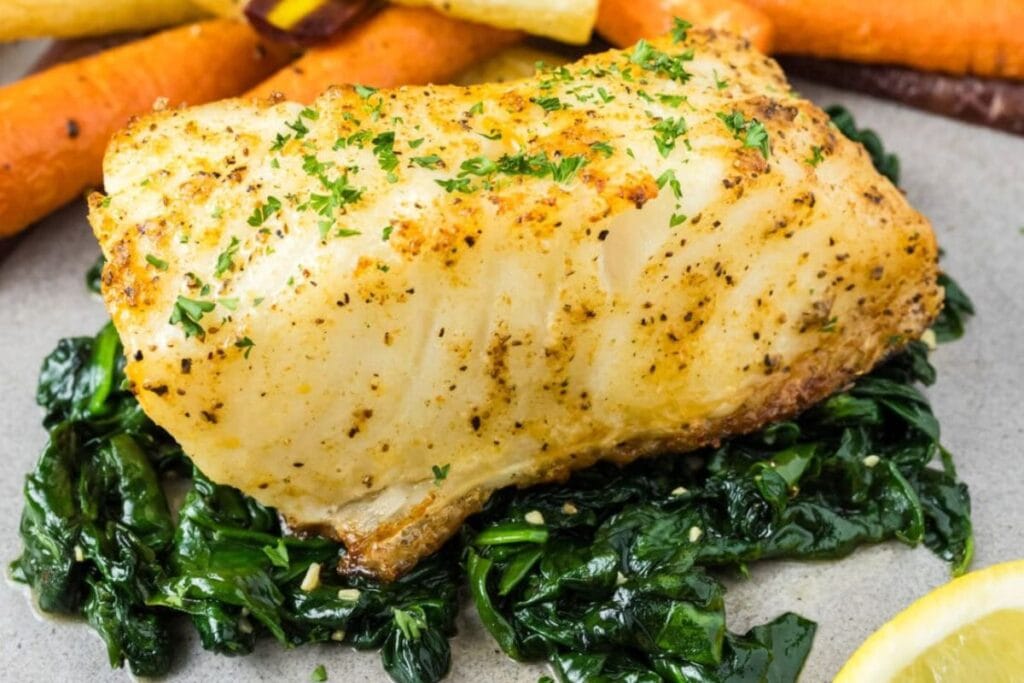 Sea bass close up shot.