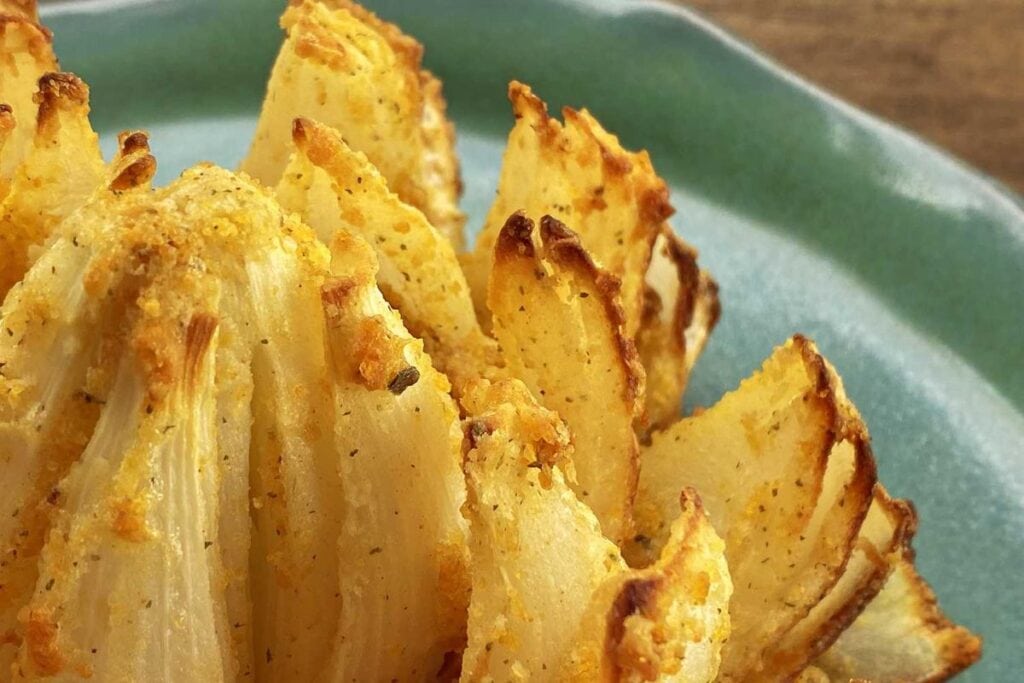 Fried onions on a plate.