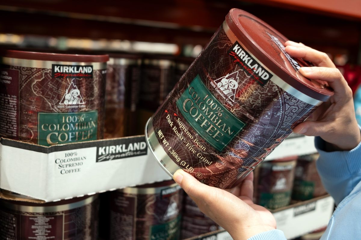 Coffee in a big can.