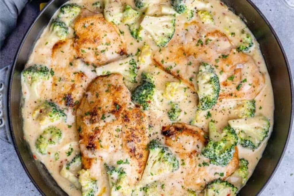 Creamy honey mustard chicken.