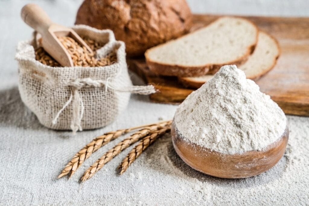 A bowl of flour.