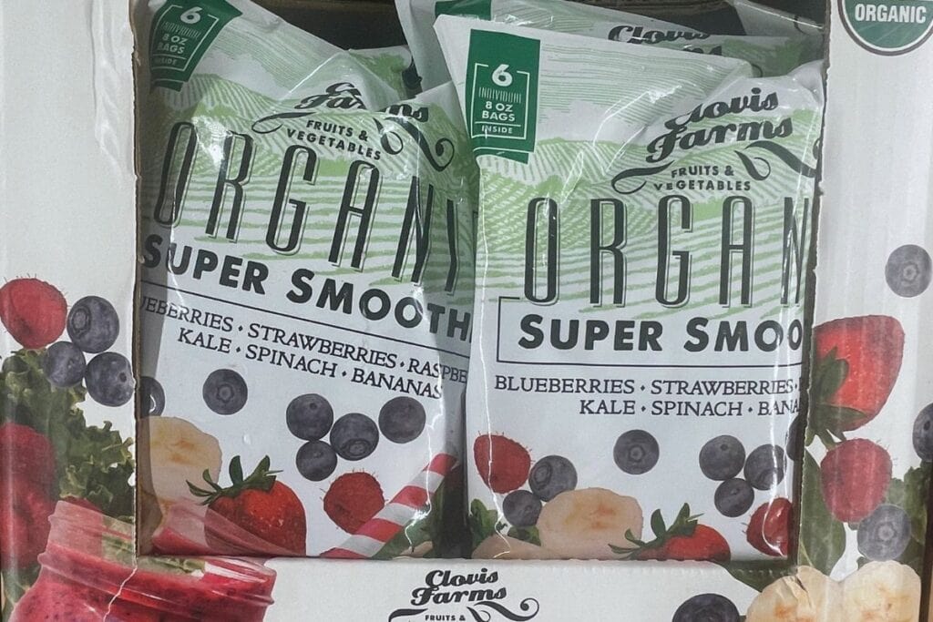 Frozen fruit packs.