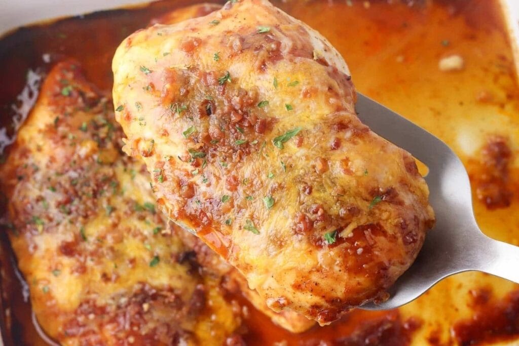 Close up shot of chicken.