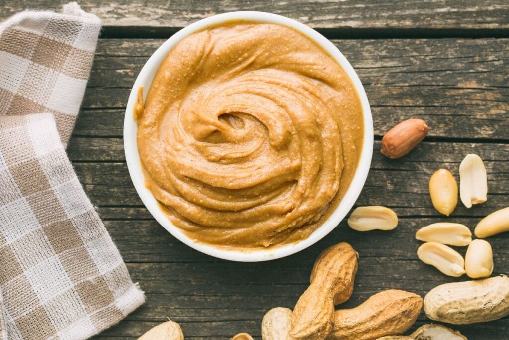 A bowl of nut butter.