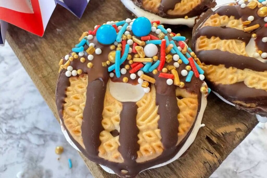 S'mores cookies with sprinkles.