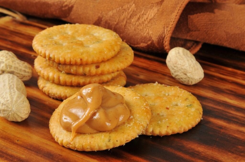 Peanut butter and crackers.