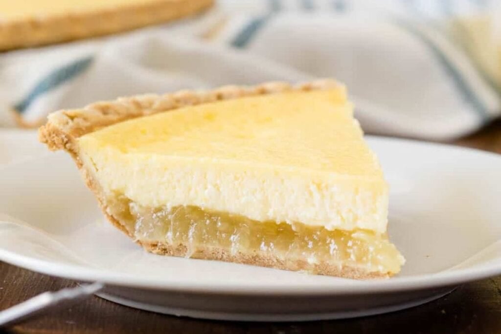 A slice of pineapple pie.