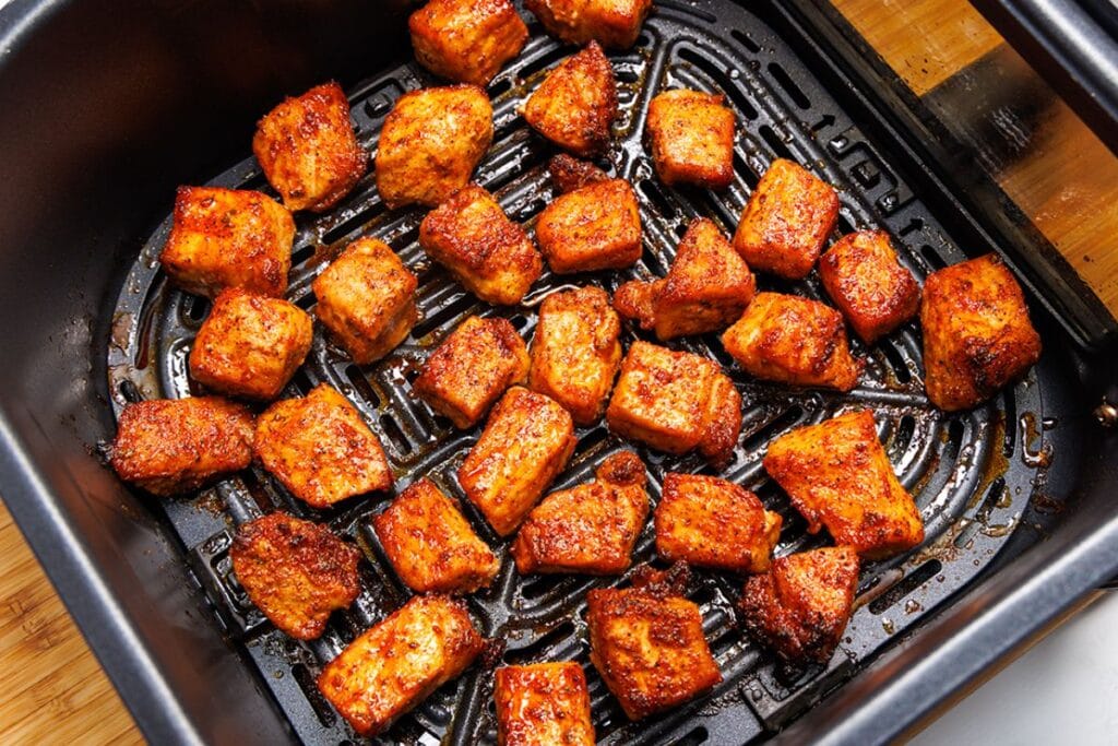 Pork chop bites in air fryer.