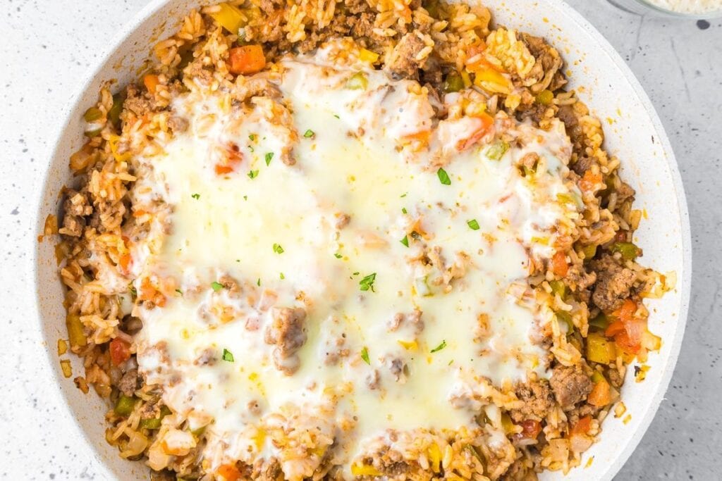 A bowl of pepper skillet.