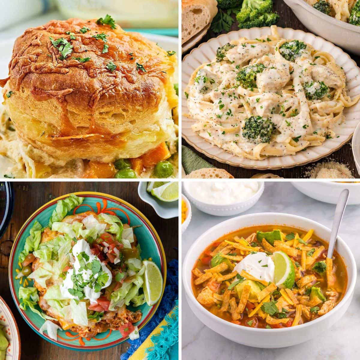 Easy dinners collage.