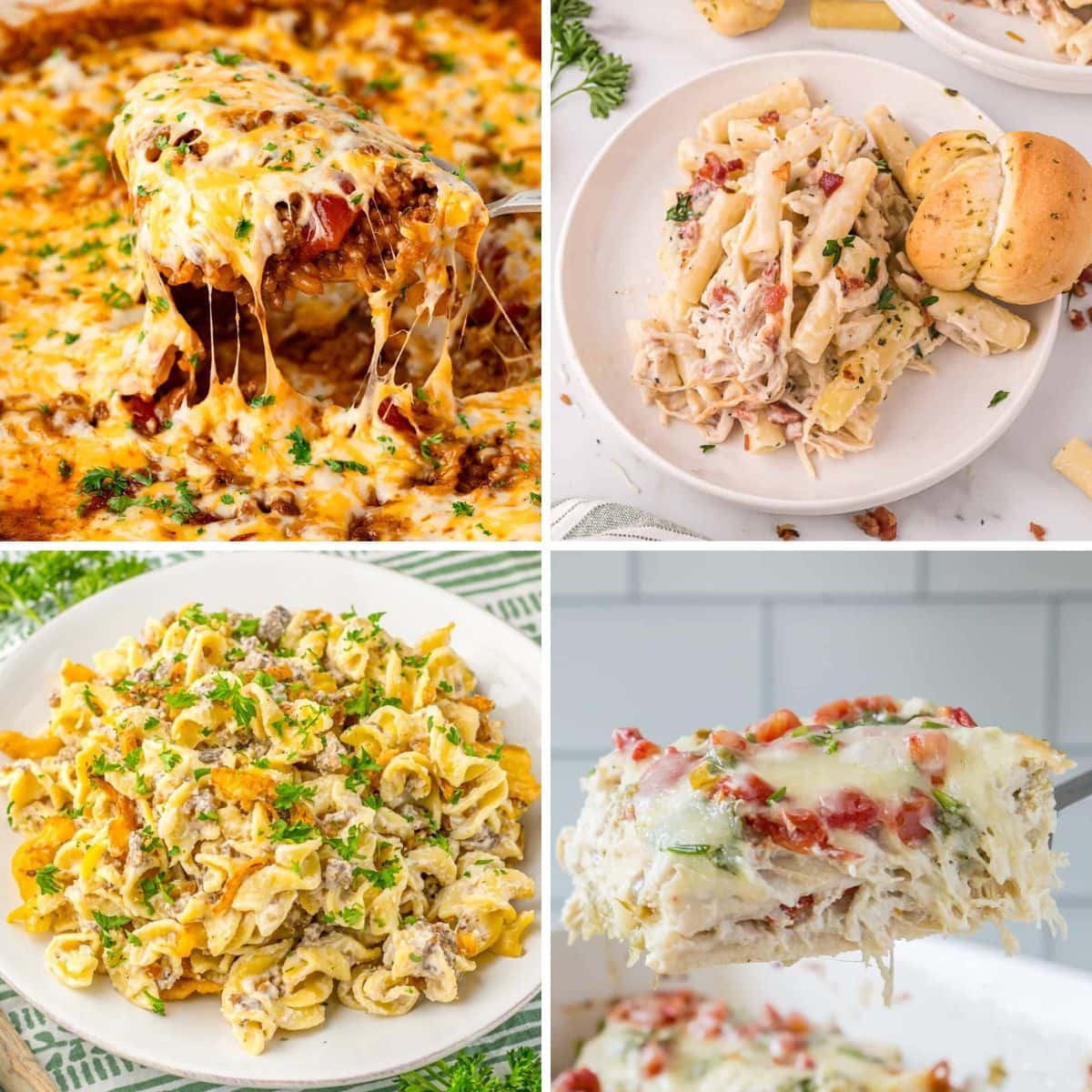 No-fuss casseroles collage.