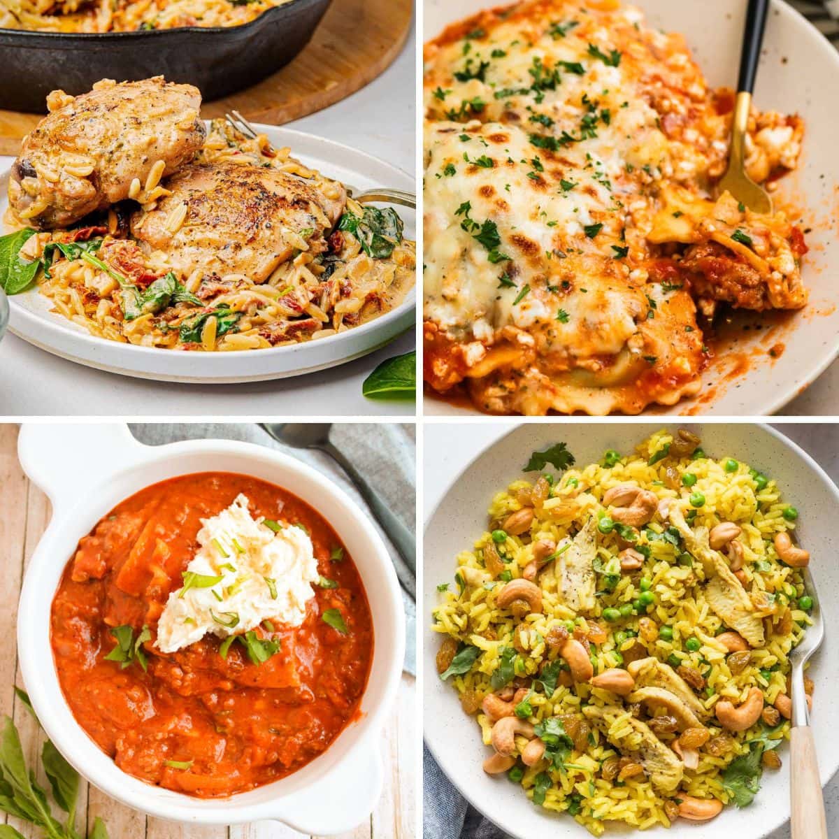 One pot meals collage.