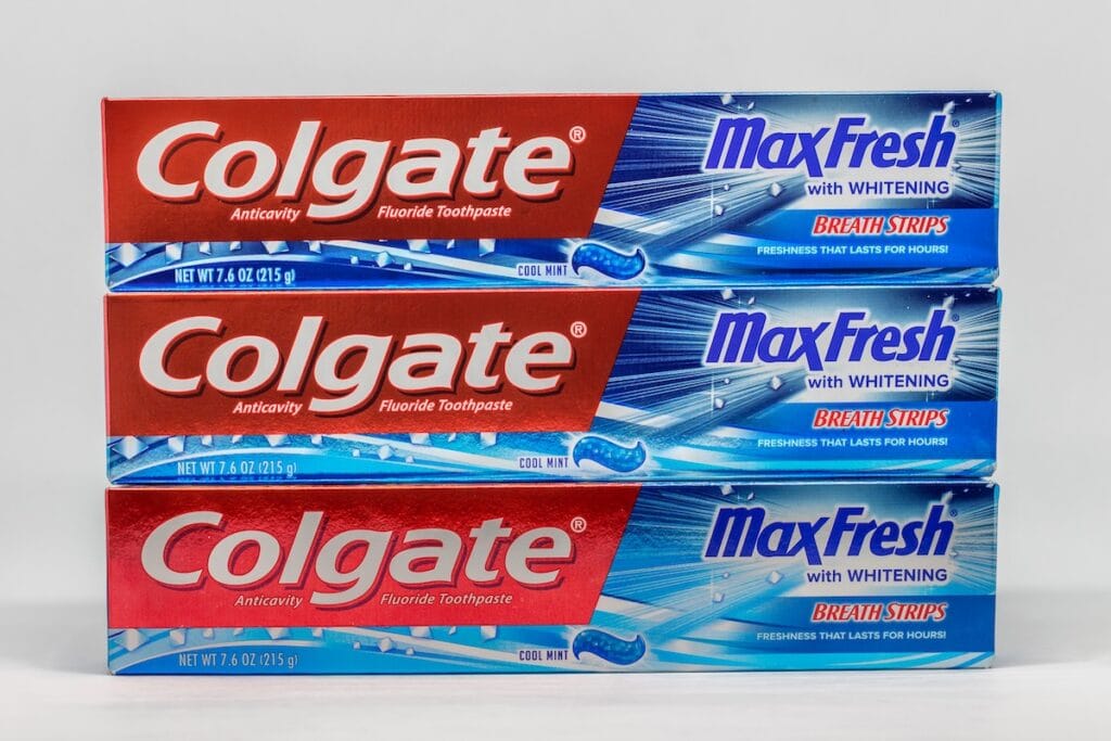 Stack of toothpaste.