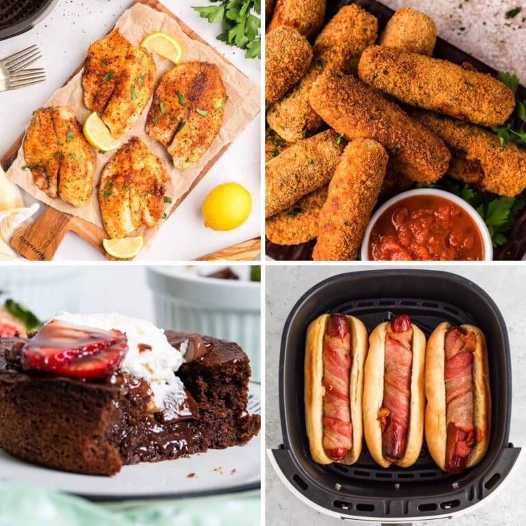 Air fryer recipes collage.