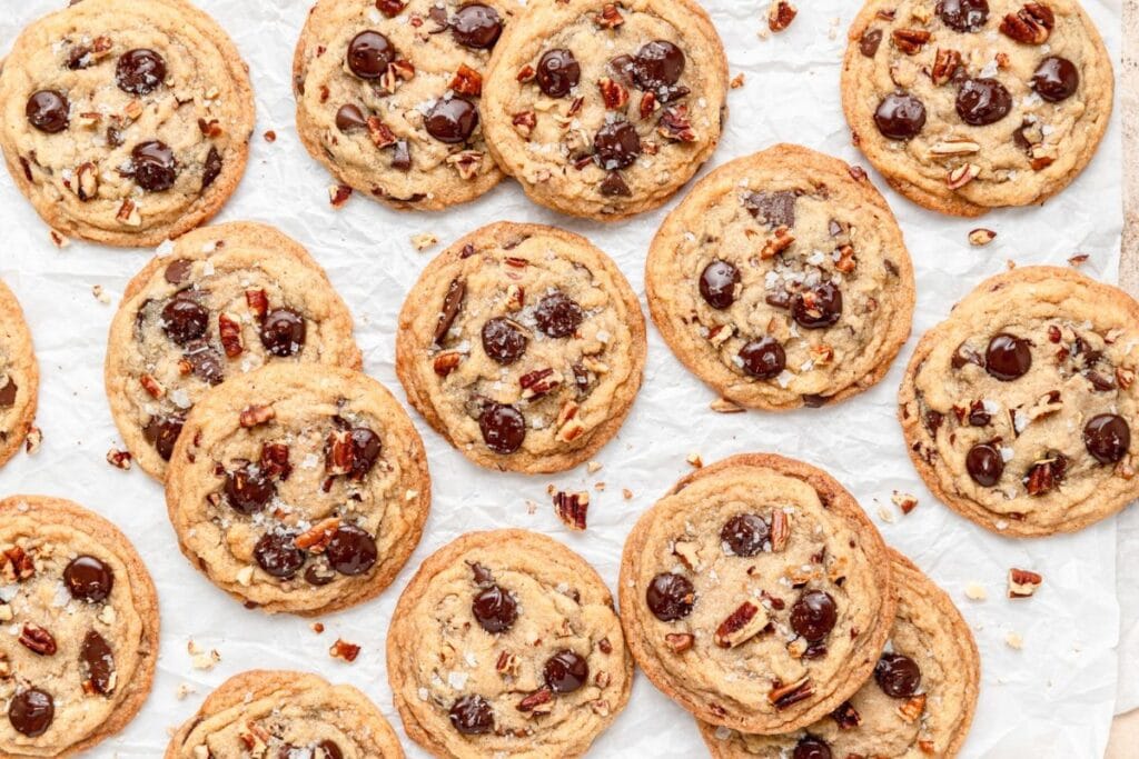 Cookies with chocolate chips.