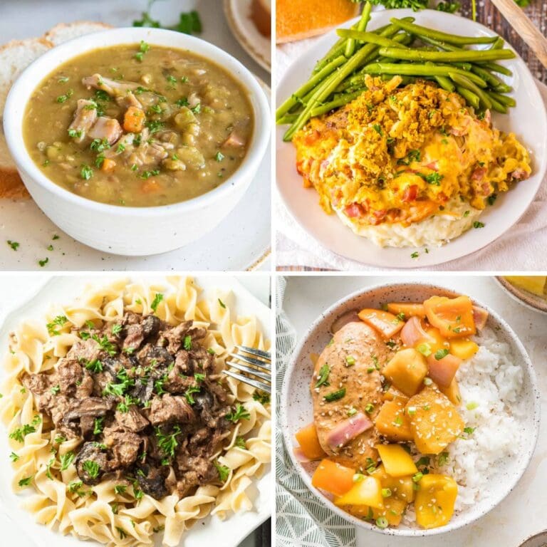 Crockpot recipes collage.