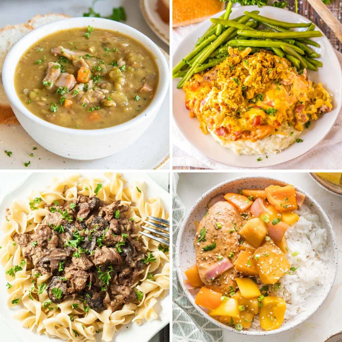 Crockpot recipes collage.