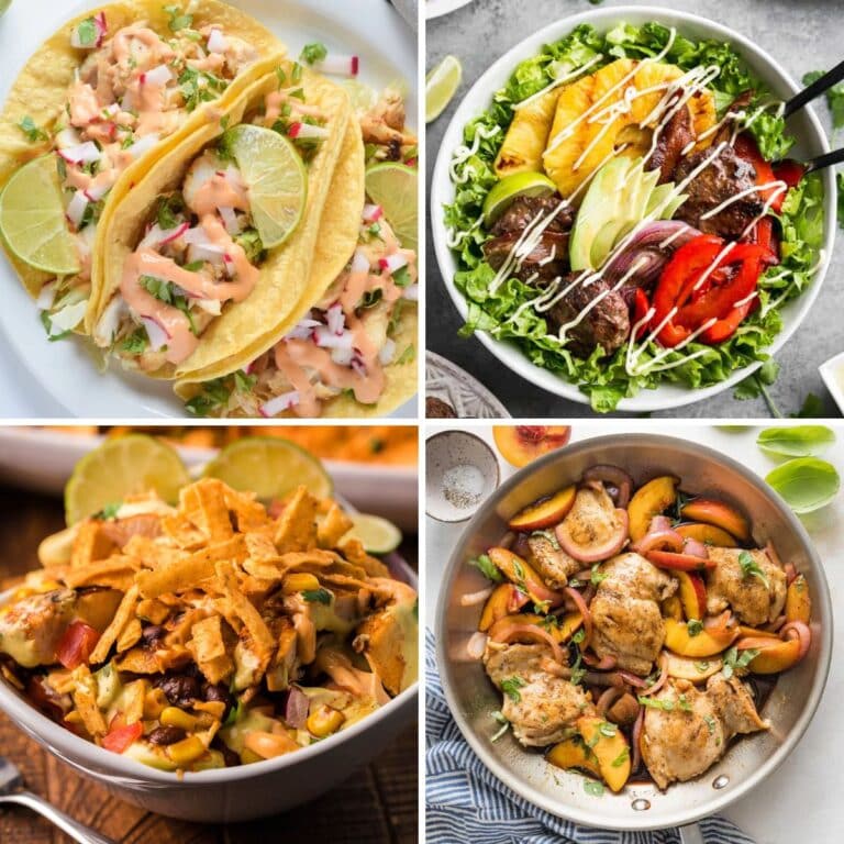 Summer dinners collage.