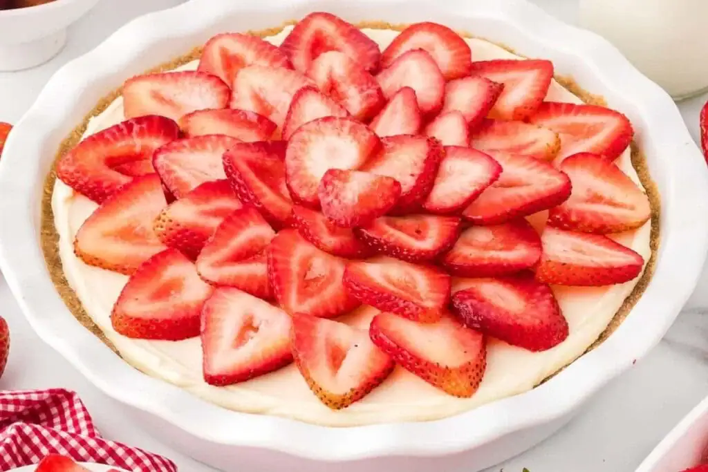 Whole strawberry pie.