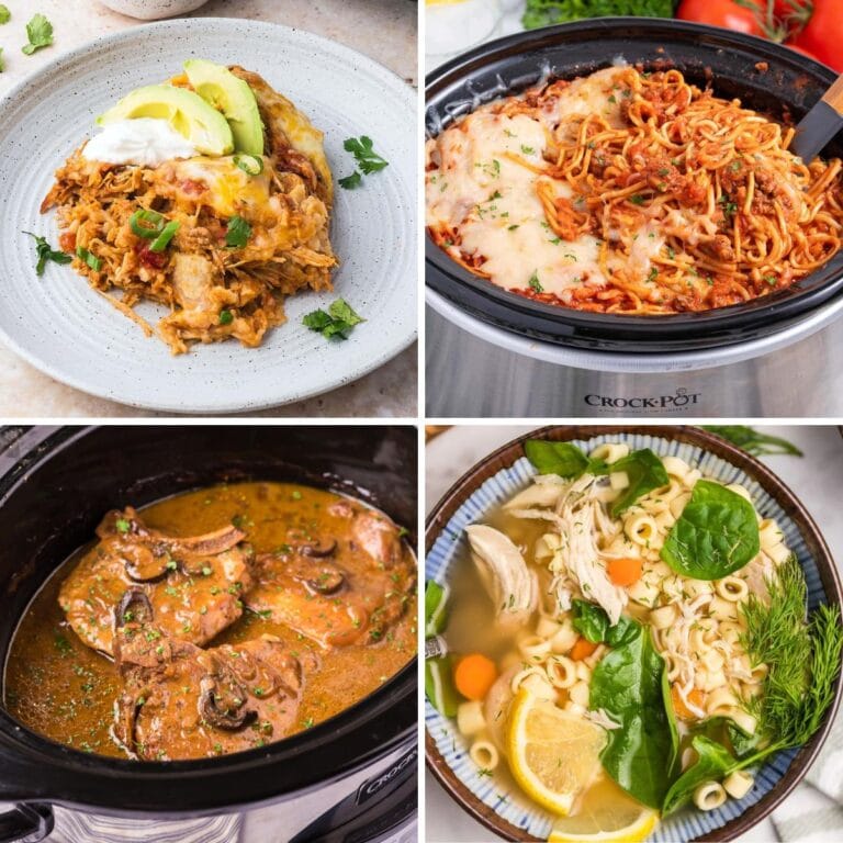 Crockpot recipes collage.