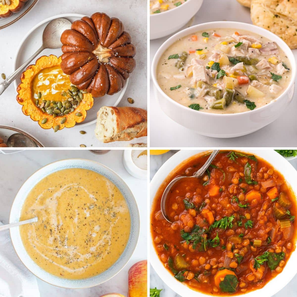 Fall soups collage.