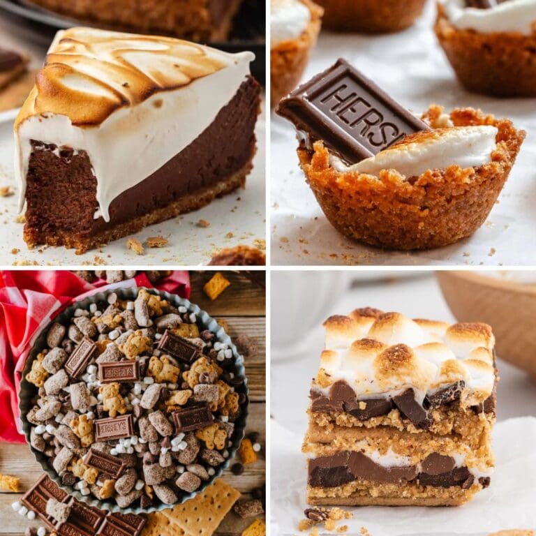 S'mores recipes collage.