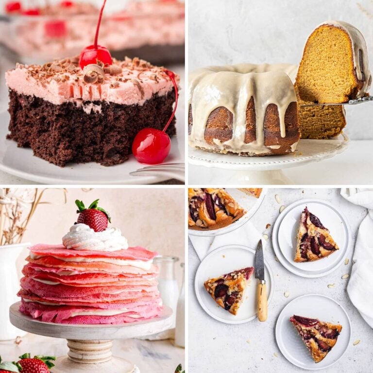 Unique cakes collage.