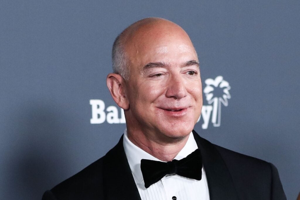 Jeff Bezos in formal attire.