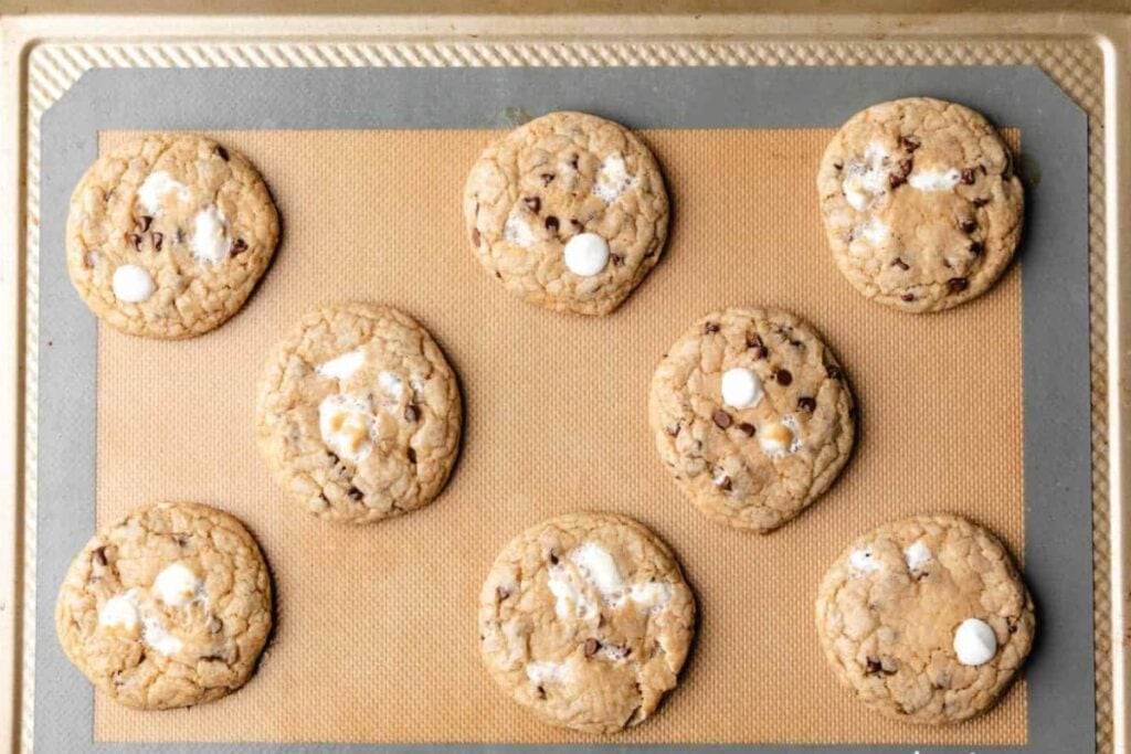 S'mores Cookies on a sheet pan
