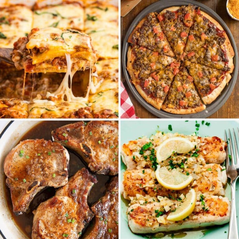 Sunday night dinners collage.