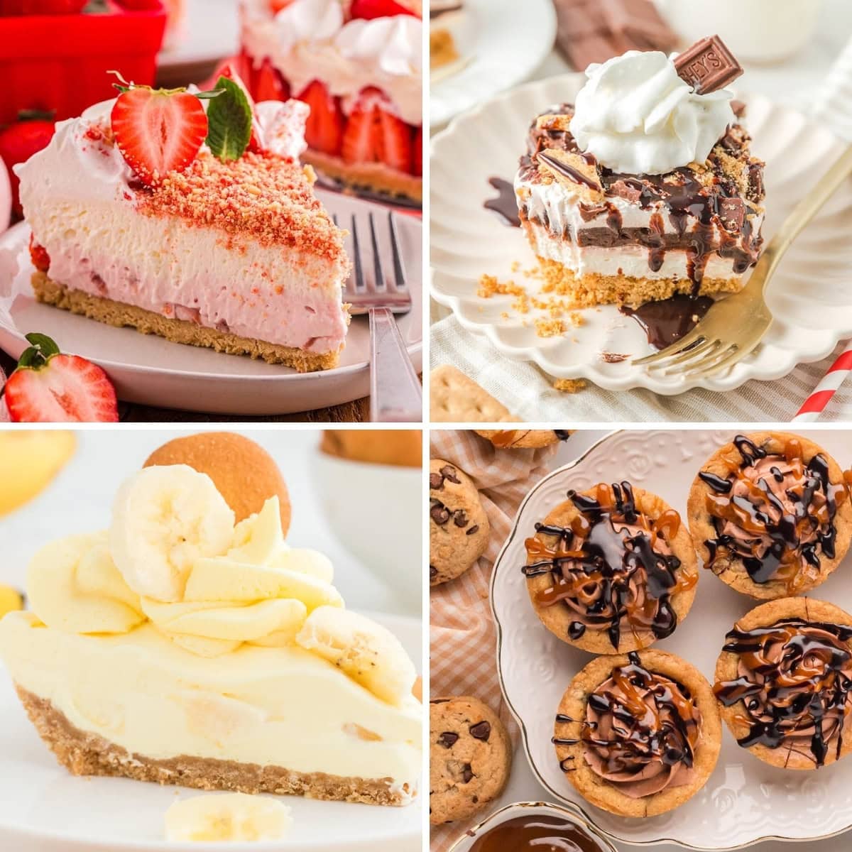 Yummy desserts to make collage.