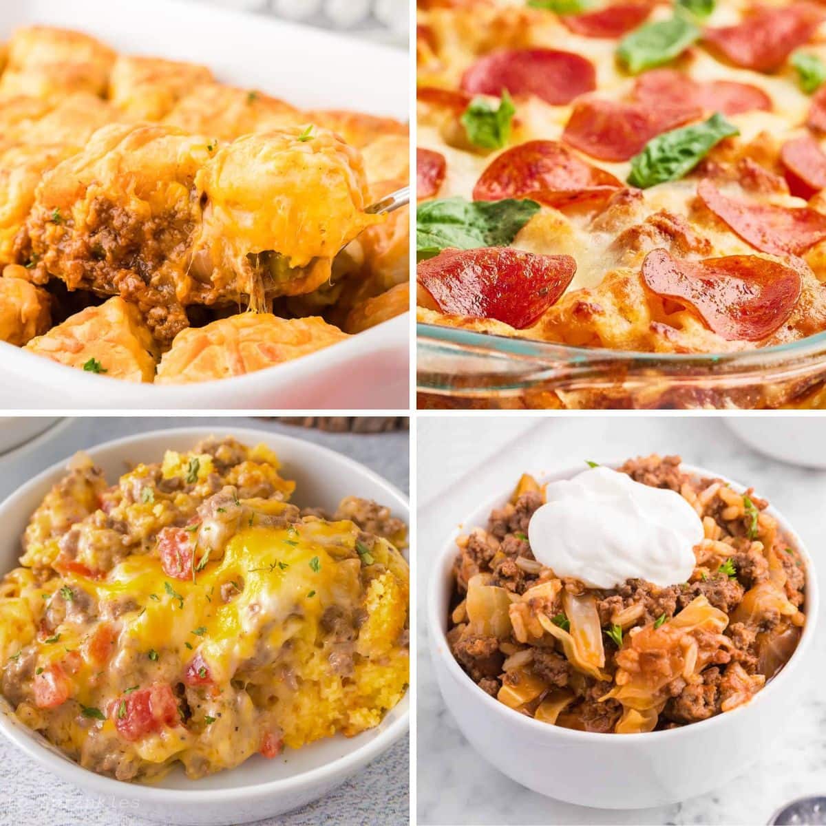 Casserole recipes collage.