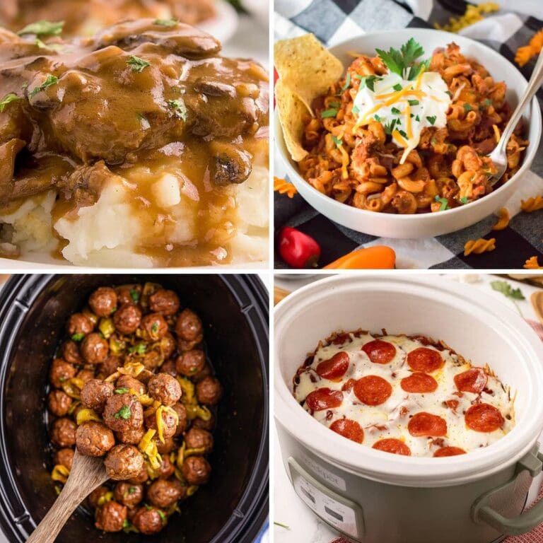 Crockpot recipes collage.